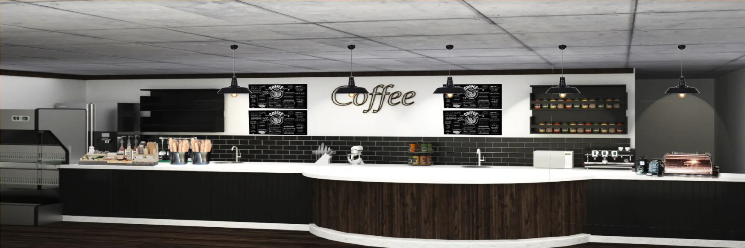 Proyecto destacado de Cafetería y juguería - Diseño interior 1 Cafetería y juguería - Proyecto 1
