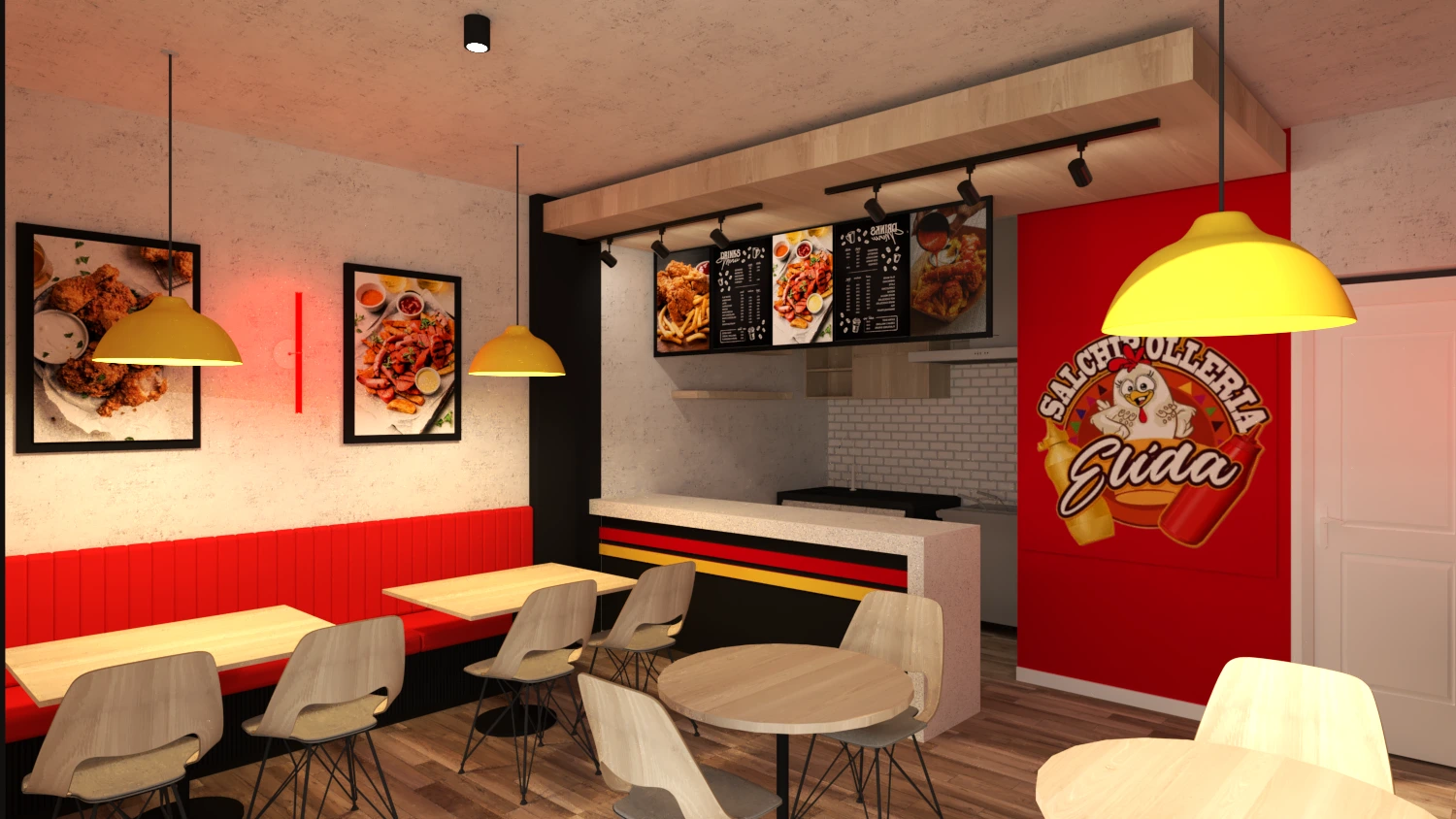 Proyecto destacado de Fast food - Diseño interior 9 Fast food - Proyecto 9